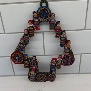 Colorful Handmade worry Doll Wall Hanging